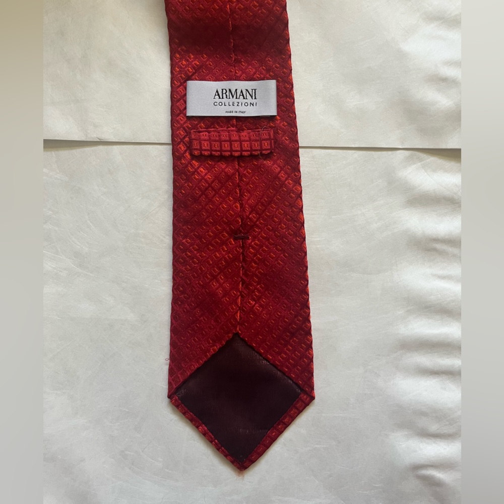 Armani Collezioni Silk Red Tie